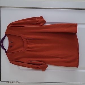 L/XL, Orange, Short Sleeve Sweater